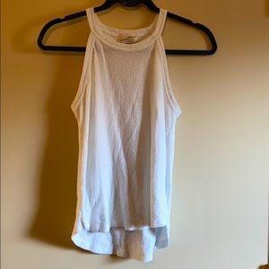 White high neck tank